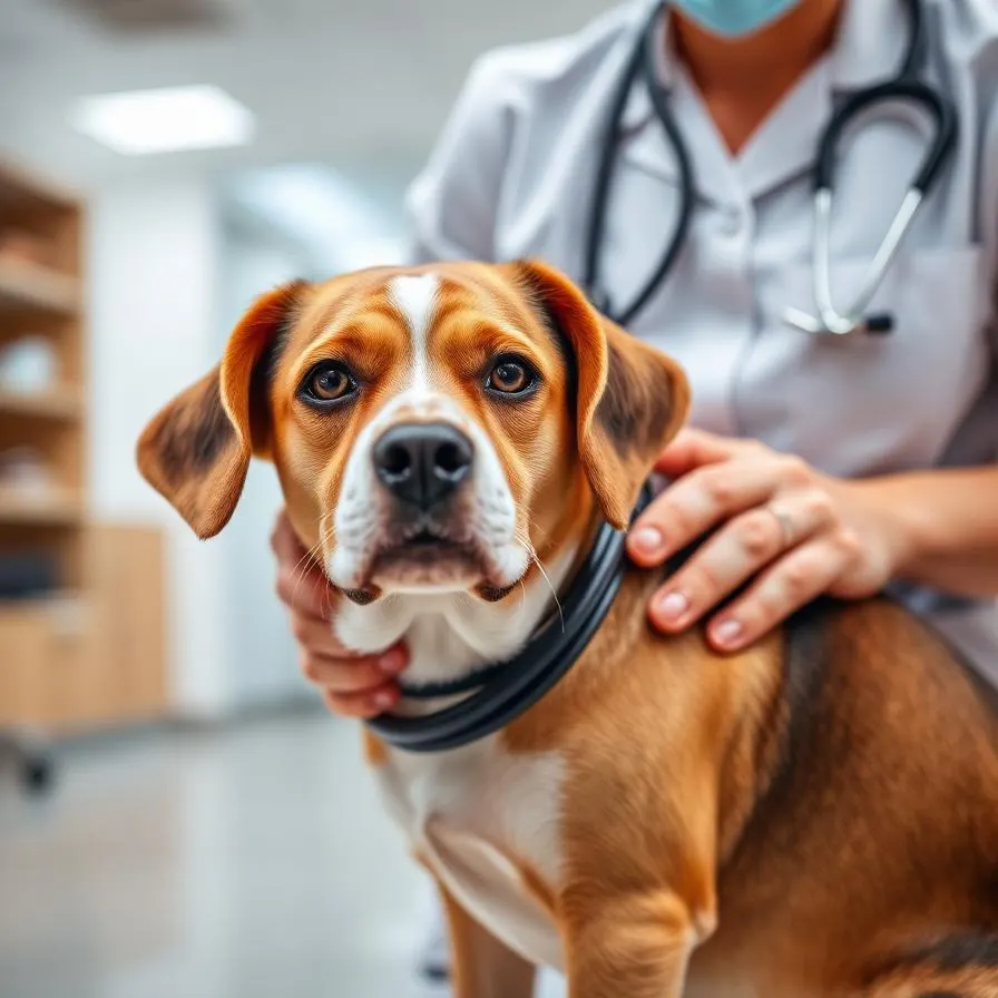 Consulta clínica com cachorro